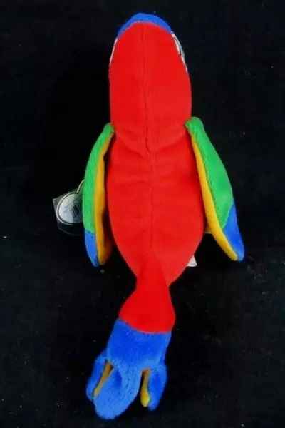 Vintage 1997 Ty Beanie Baby Jabber Parrot Retired Tag Errors No Number Stamp