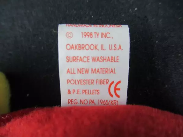 Vintage 1997 Ty Beanie Baby Jabber Parrot Retired Tag Errors No Number Stamp