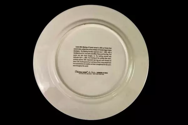 Vintage Scotts Mills Friends Church Souvenir Collector Plate Oregon 1893-1993