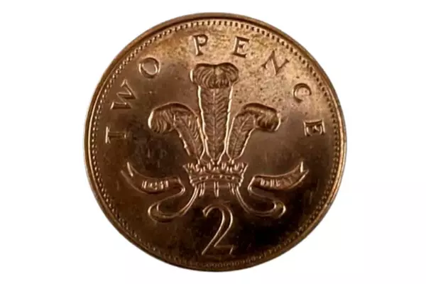 Lot of 2 Two-Pence Coins From Great Britain Dated 1998 & 1999