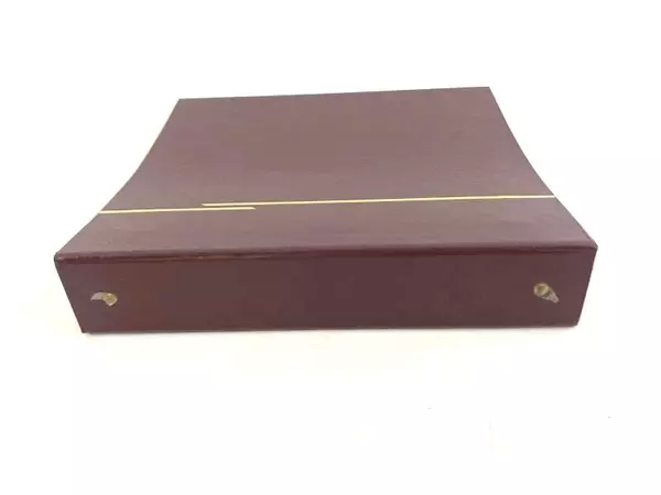 Vintage Red Faux Leather 2 Inch 3 Ring Refillable Photo Album Binder Pebbled