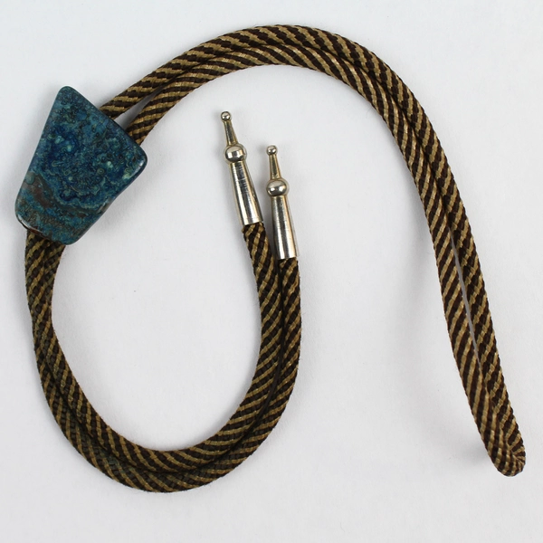 Azurite Gemstone Bolo Tie 16 Inch