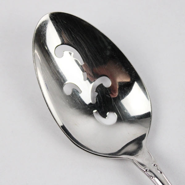 Set of 2 Oneida Chatelaine Stainless Steel Pierced Serving Spoons