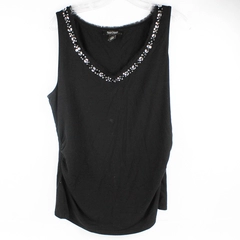 White House Black Market Solid Black Sleeveless Women's Size XL
