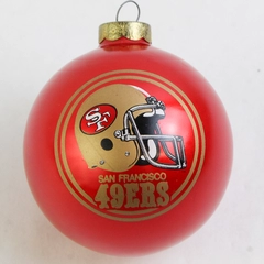Red San Francisco 49 ERS Ball Christmas Ornament Shatter Resistant