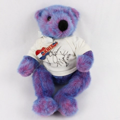Ty Classic Beanie Purpleberry Bear 15" Plush Blue Teddy Bear Blue Purple 1999