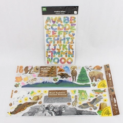 Set of 3 NIP US National Park Travel Scrapbooking Sticker Packs Letters