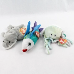 Lot of 3 Ty Beanie Babies Sea Creature Ocean Animals With Tags