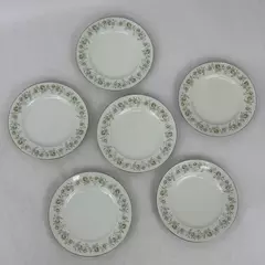 Set of 6 Johann Haviland Bavaria Germany Forever Spring 6 Inch Bread Plates 