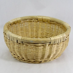 Round Wicker Basket 14 Inch Diameter 6 Inch Deep