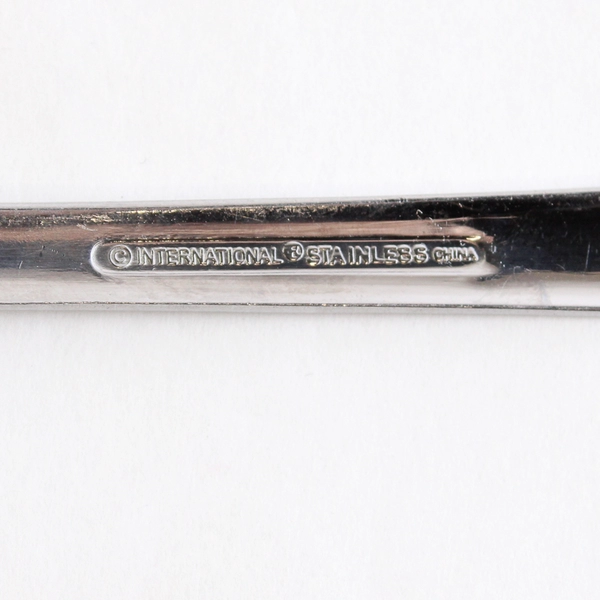 Lot Of 2 International Silver Riverton Frosted Stainless Steel Serving Set