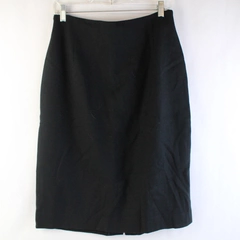 Gregory B Solid Black Pencil Skirt Women's Size 12 100% Wool USA Made