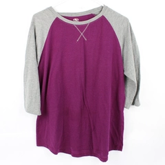 Athletic Works Purple and Gray Raglan T-Shirt Women's Size XL 16-18
