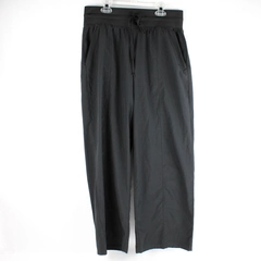 Apana Wide-Legged Yoga Pants Women's M Black Drawstring Stretch Elastic Waist
