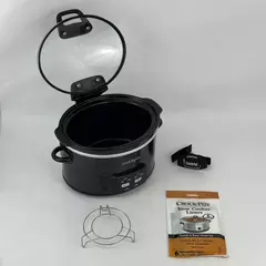 Crock-Pot CPSCVO45HL-BP Slow Cooker 4.5 Quart With Package of 6 Liners Rack