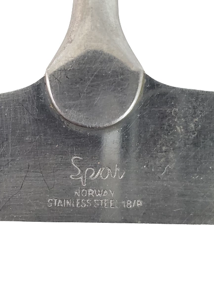 Vintage SPAR Norway 18/8 Stainless Steel Cheese Plane Slicer Server Mid Century
