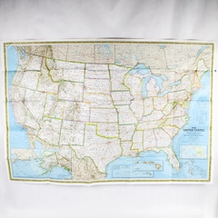 Vintage National Geographic Map 1982 America's Federal Lands
