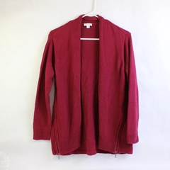 J. Jill Red Open-Front Cardigan Women's Size Small