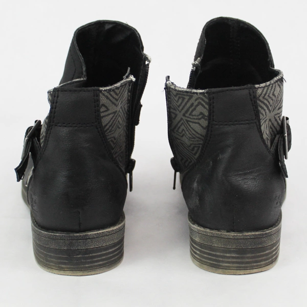 Billabong Wave Rider Boots Women's Size 8 Black Gray Buckle Side Zip Pre-Owned