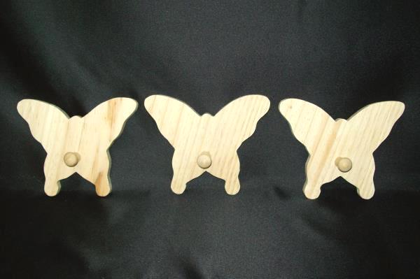 Wooden Block Shapes Lot of 13 - Bugs & Stars With Butterfly Coat Hanger