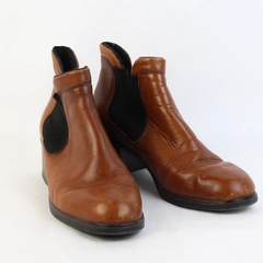 Rieker Brown Faux Leather Block Heel Chelsea Boots Women's U.S. Size 7.5