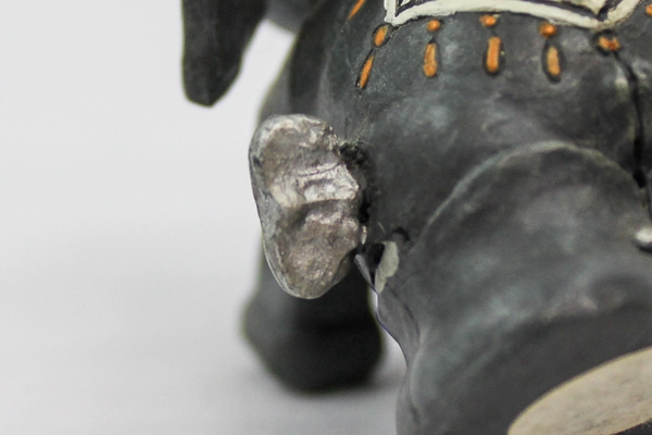 Vintage Circus Elephant Wind Up Tin Toy Look Alike Christmas Ornament