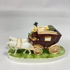 Vintage Sebastian Miniatures Stagecoach Figurine 6258 With The Box