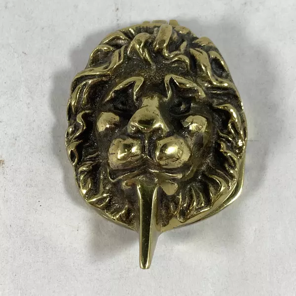 Vintage Kirk & Matz Brass Lion Door Knocker England with Original Box 3.25"