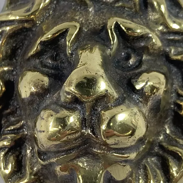 Vintage Kirk & Matz Brass Lion Door Knocker England with Original Box 3.25"