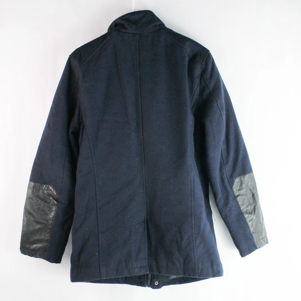 Vintage Urban Republic Men's Small Wool Blend Blue Zip Up Jacket - Pre-Owned