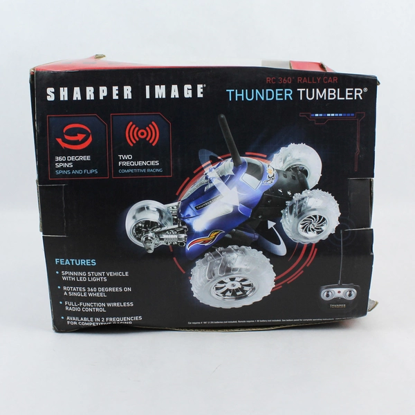 Sharper Image RC 360 Rally Car Thunder Tumbler Silvery Blue - Pre-Owned