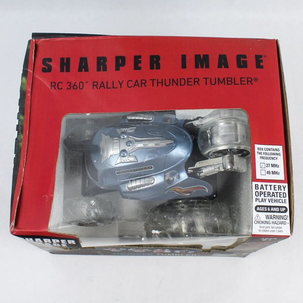 Sharper Image RC 360 Rally Car Thunder Tumbler Silvery Blue - Pre-Owned