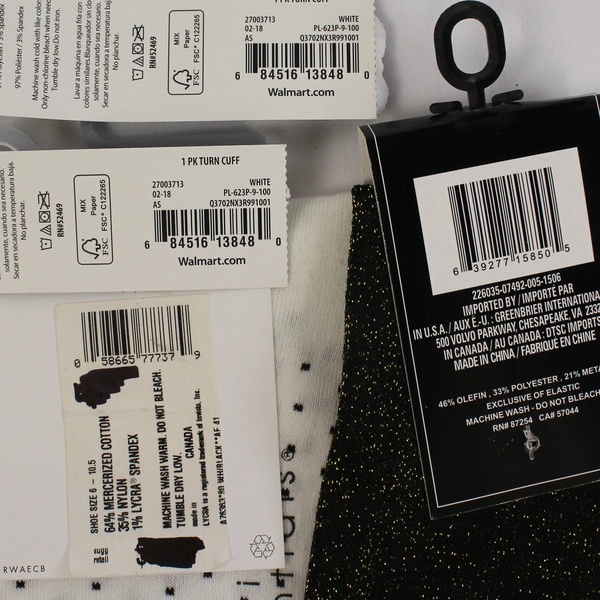 Lot of 4 New Women's Crew Socks NWT Size 4-11 American Essentials No Boundaries