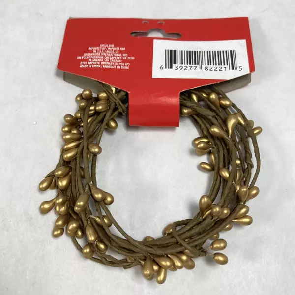Lot of 3 Christmas House 9ft Gold Berry Garlands for Holiday Decor