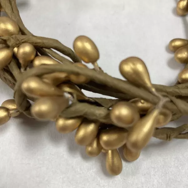 Lot of 3 Christmas House 9ft Gold Berry Garlands for Holiday Decor
