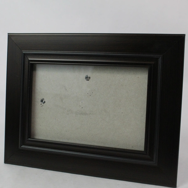 Lot of 2 Picture Frames - Silver & Dark Brown for 4x6 Photos, Pre-Owned