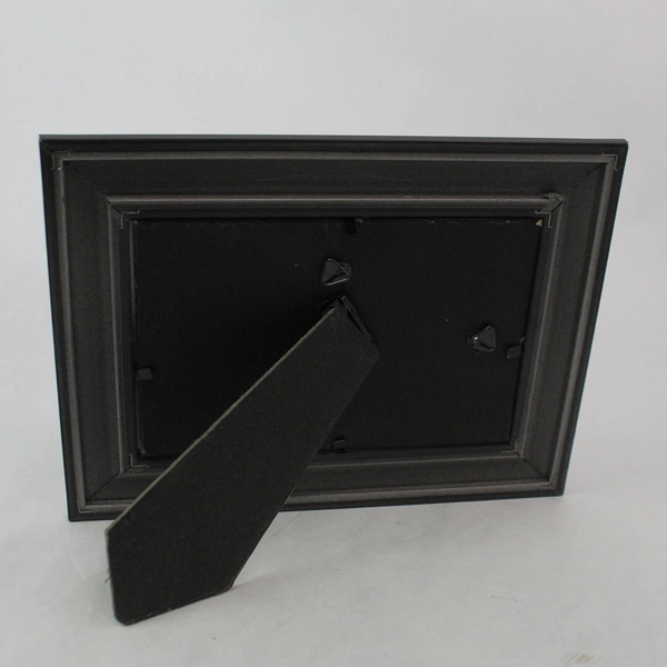 Lot of 2 Picture Frames - Silver & Dark Brown for 4x6 Photos, Pre-Owned