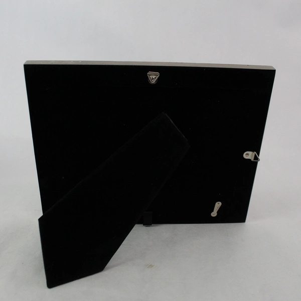 Lot of 2 Picture Frames - Silver & Dark Brown for 4x6 Photos, Pre-Owned