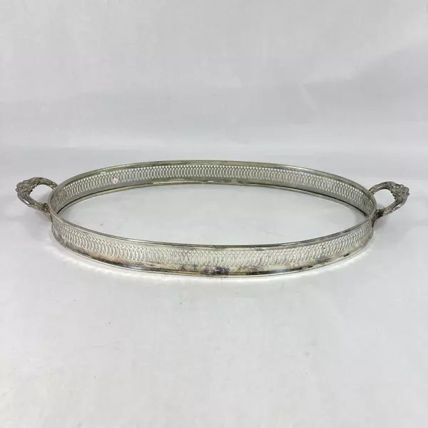 Vintage FB Rogers 1883 Silver Plated Oval Casserole Dish Holder with Handles