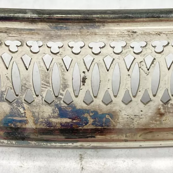 Vintage FB Rogers 1883 Silver Plated Oval Casserole Dish Holder with Handles