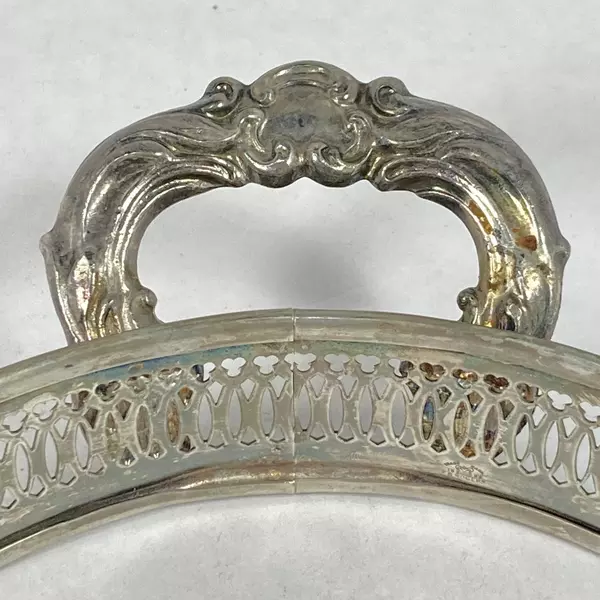 Vintage FB Rogers 1883 Silver Plated Oval Casserole Dish Holder with Handles