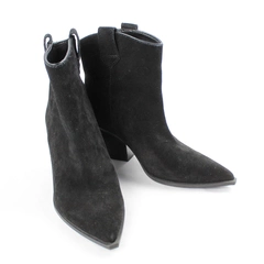 Kenneth Cole New York "Kara" Bootie Size 8M Black Leather Suede
