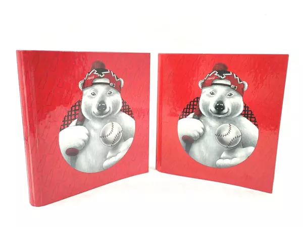 Lot of 2 Coca-Cola Polar Bear 3 Ring Binders 1996 Baseball Collectibles