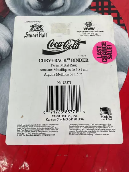 Lot of 2 Coca-Cola Polar Bear 3 Ring Binders 1996 Baseball Collectibles