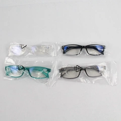 Lot Of 4 Reading Glasses +0.5 Plastic Framed Clear, Black, Gray, Green