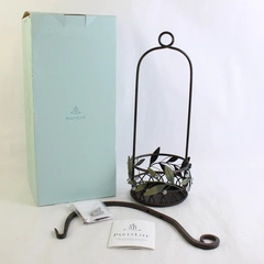 PartyLite Garden Lites Hanging Candle Holder P8102 Metal Leaf with Box