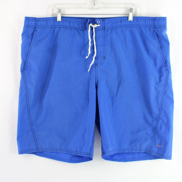 Nike Men's Swim Trunks 2XL Blue Drawstring Pockets Pre-Owned