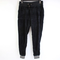 Betsey Johnson Performance Joggers Sweatpants Velvet Black Size M