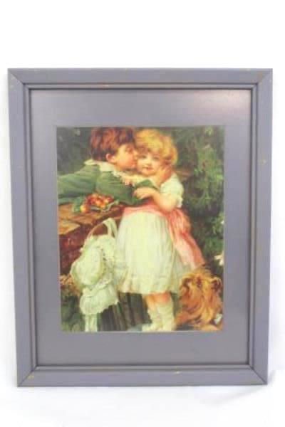 Framed Portal Publication Lithograph Copyright 1995 Wooden Frame 15.5 inch