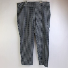 Counterparts Black and White Patterned Elastic Waist Pull On Pants Women's XL